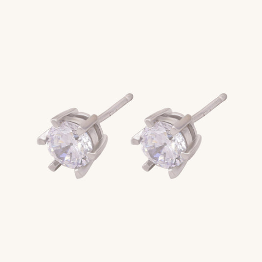 Royal Diamante Stud Earrings- 925 Silver