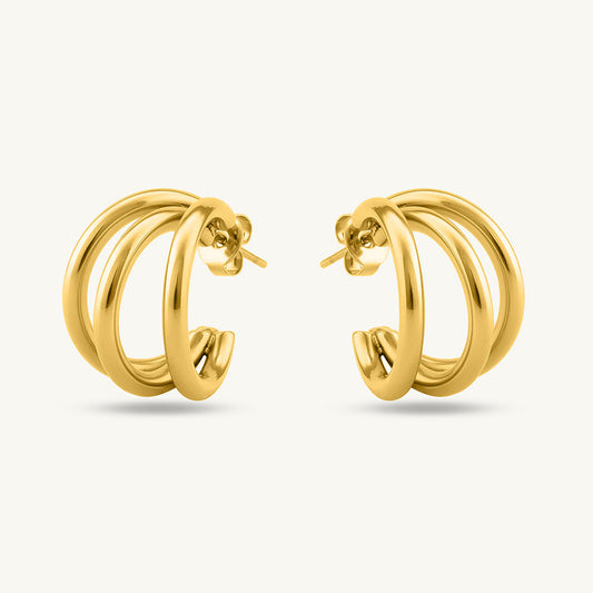 Triple Circle Hoop Earrings