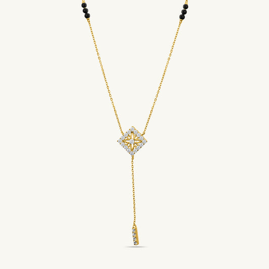 Anika Diamond Mangalsutra | BIS Hallmarked | 18k Gold Vermeil