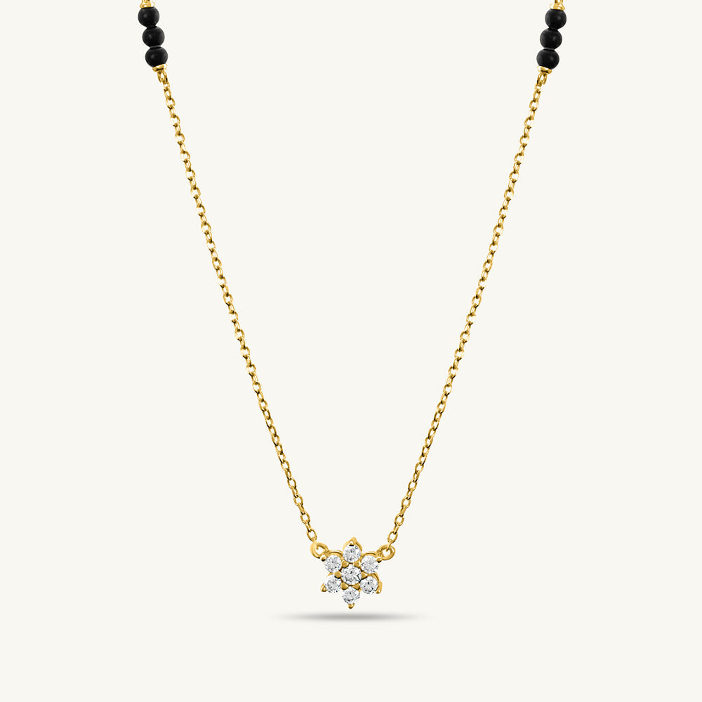 Maya Diamond Mangalsutra | BIS Hallmarked | 18k Gold Vermeil
