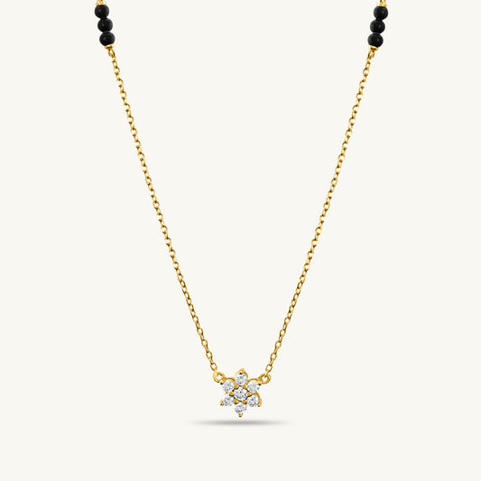 Maya Diamond Mangalsutra | BIS Hallmarked | 18k Gold Vermeil