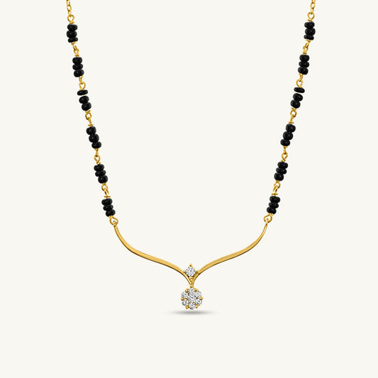 Niyati Diamond Mangalsutra | BIS Hallmarked | 18k Gold Vermeil