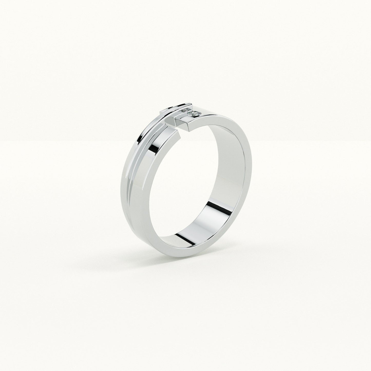Men's Single Stone 925 silver ring