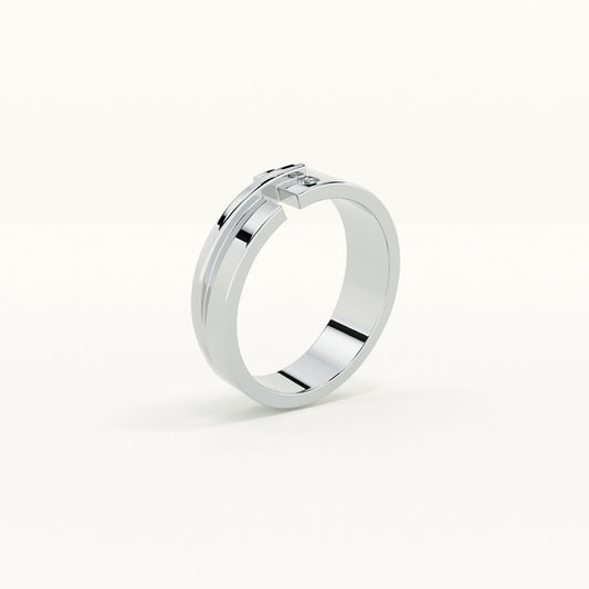 Men's Single Stone 925 silver ring