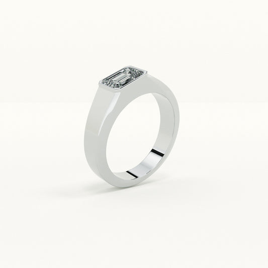 Rectangular Forever Vow Men's 925 Silver Ring