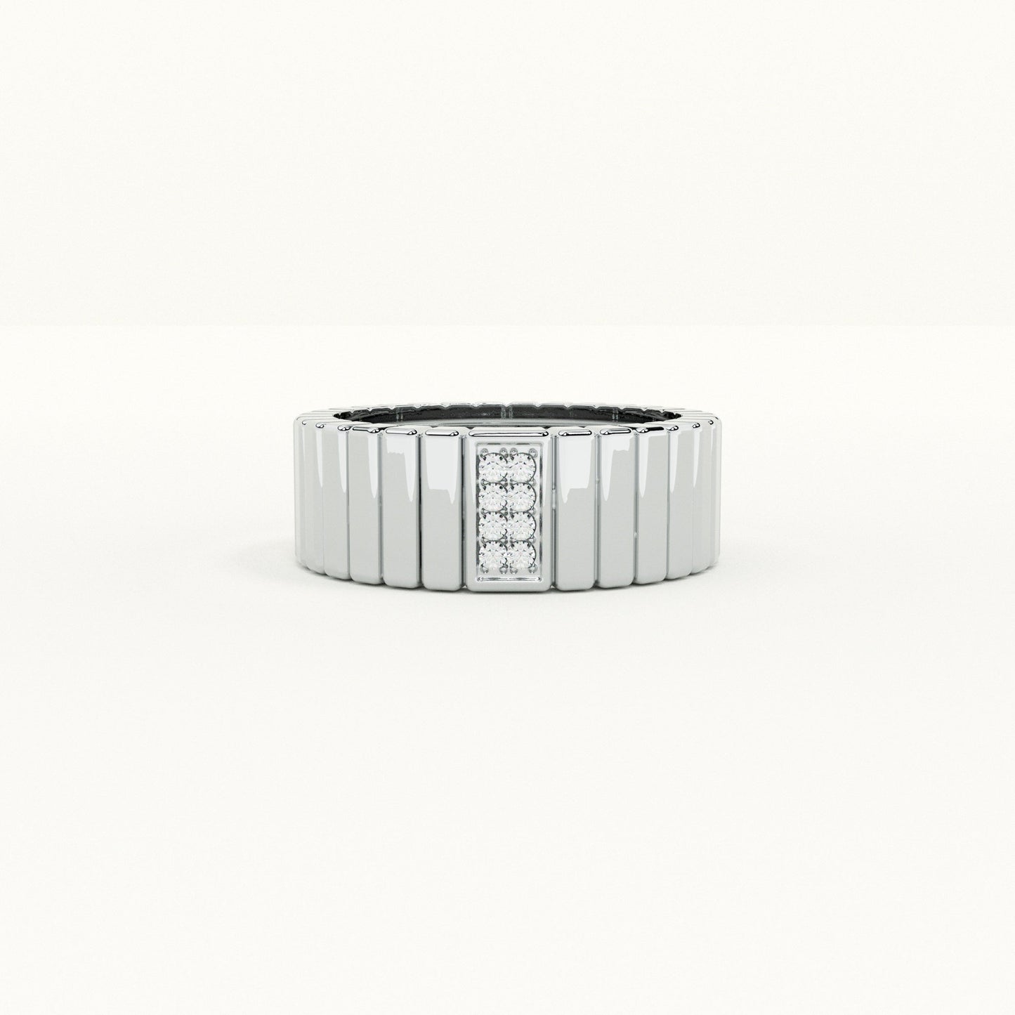 Endless Line Texture Men's- 925 Silver Ring