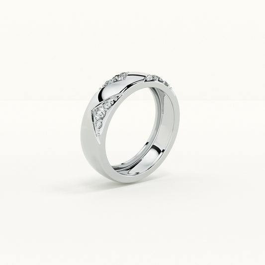 Triad of Love 925 Silver Men's Band