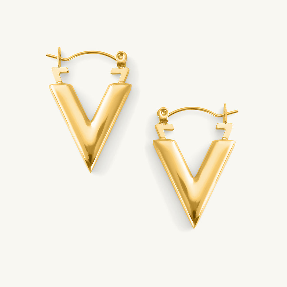 Gilded V Earrings
