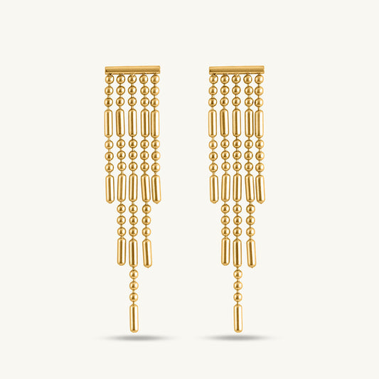 Flowing Gold Drop Earrings