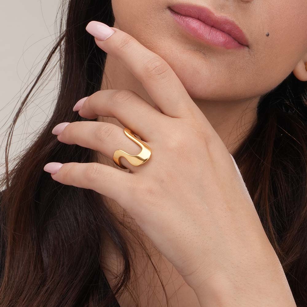 Gold Curve Ring