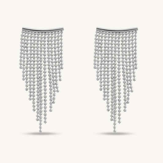 Silver Chain Drop Earrings