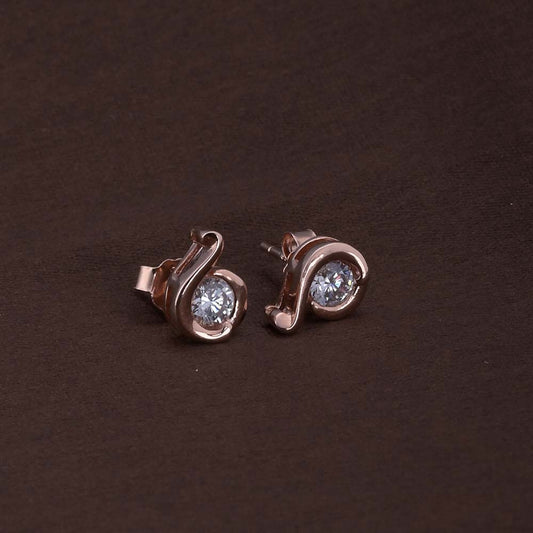 Opulent Zircon Studs | Rose Gold