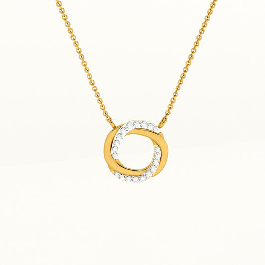 Cherished Connection Lab Grown Diamond ~ 14k Gold Pendant with Chain