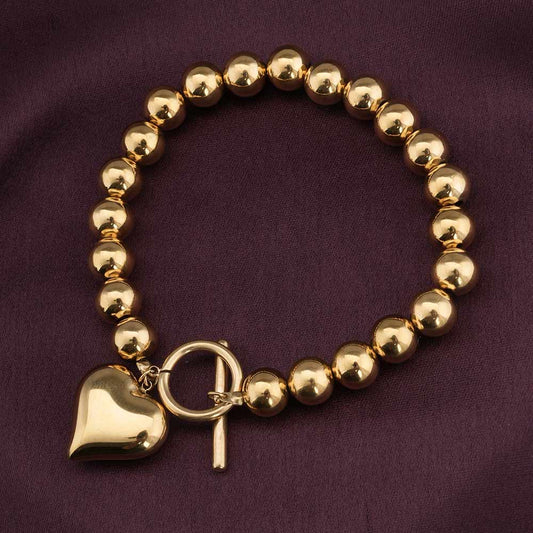 Golden Heartbeat Bracelet