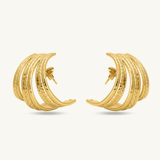 Statement Gold Stud Earrings