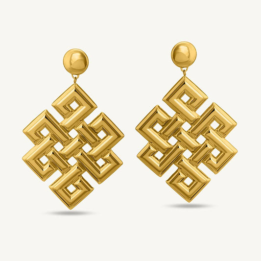 Endless Knot Drop Earrings