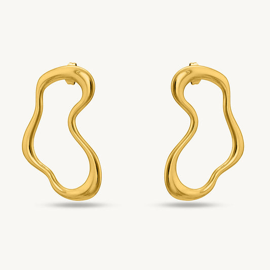 Golden Irregular Dangle Earrings