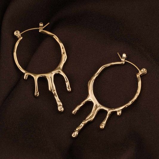 Round Dripping Hoop Earrings
