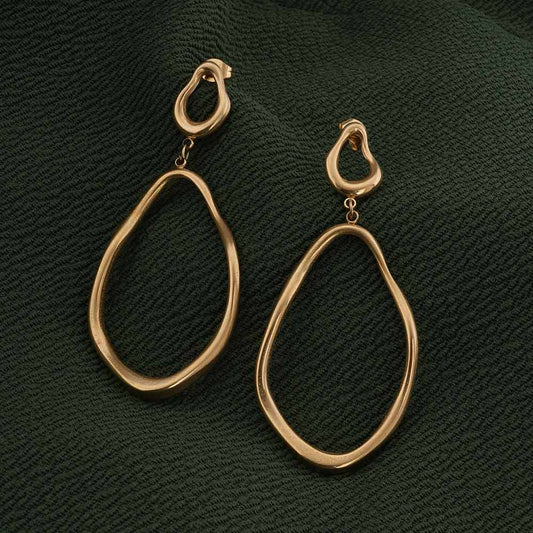 Wavy Loop Drop Earrings