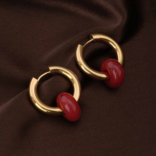 Red Acrylic Drop Earrings