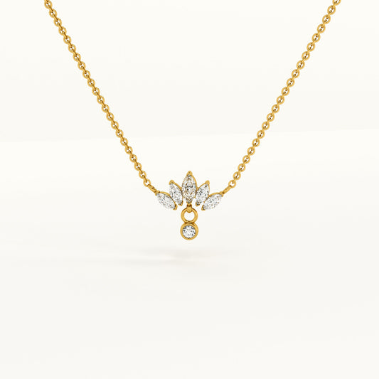 Floral Fantasy Gold Necklace