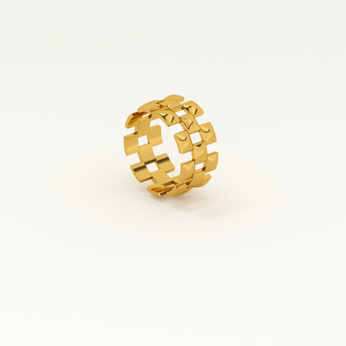 Cubed Curiosity Gold Ring
