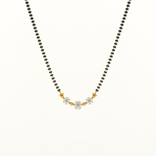 Trinity Blooms 925 Silver Mangalsutra