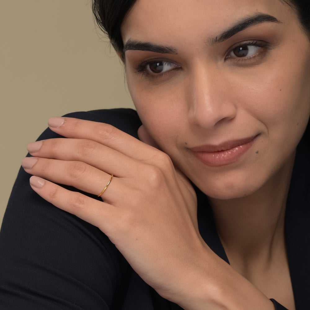 Smooth Thin Stacking Ring