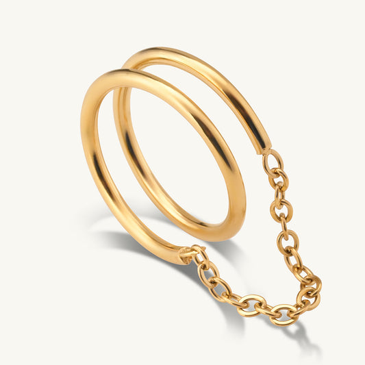 Tassel Chain Spiral Ring