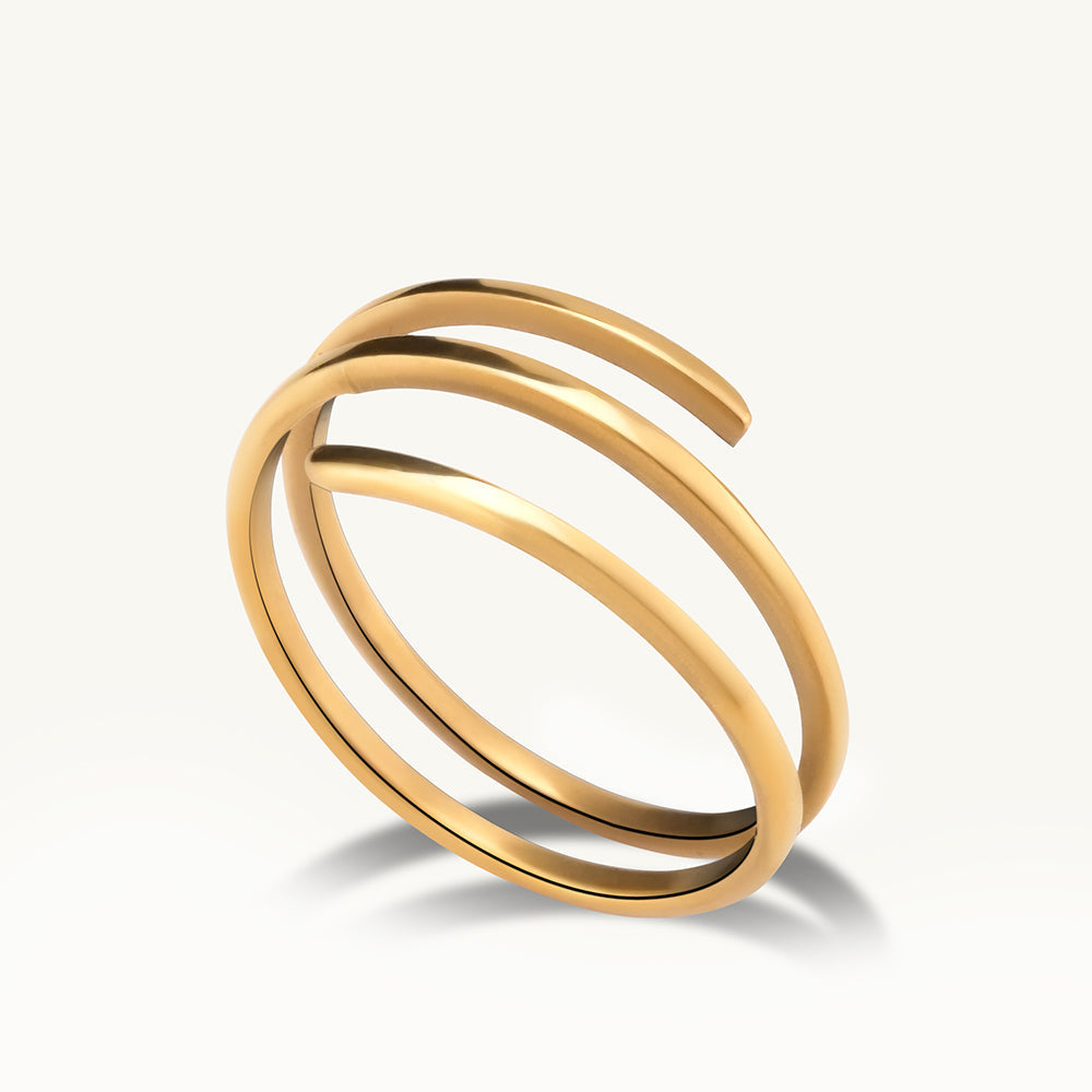 Small Swirl Spiral Ring
