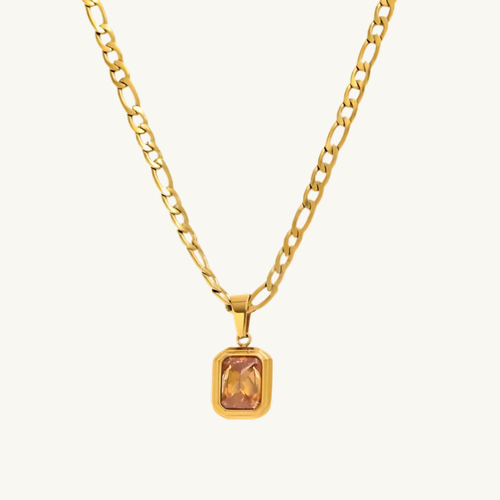 Everyday Exquisite Brown Stone Gold Necklace