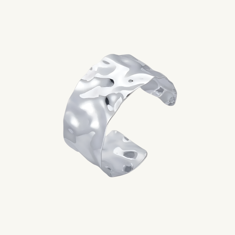 Silver Molten Cuff