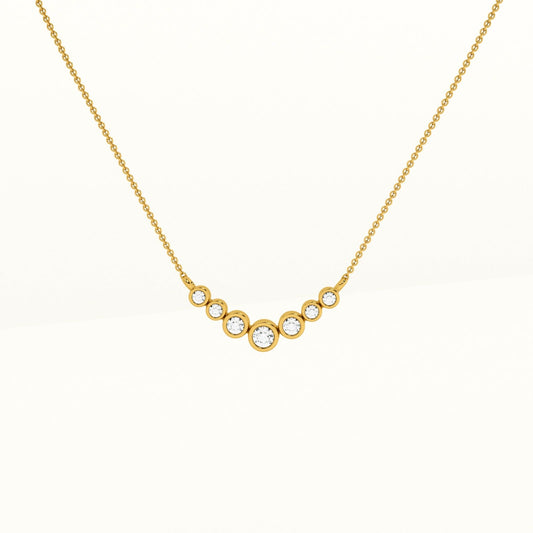 Stepping Stone Lab Grown Diamond + Gold Vermeil Necklace