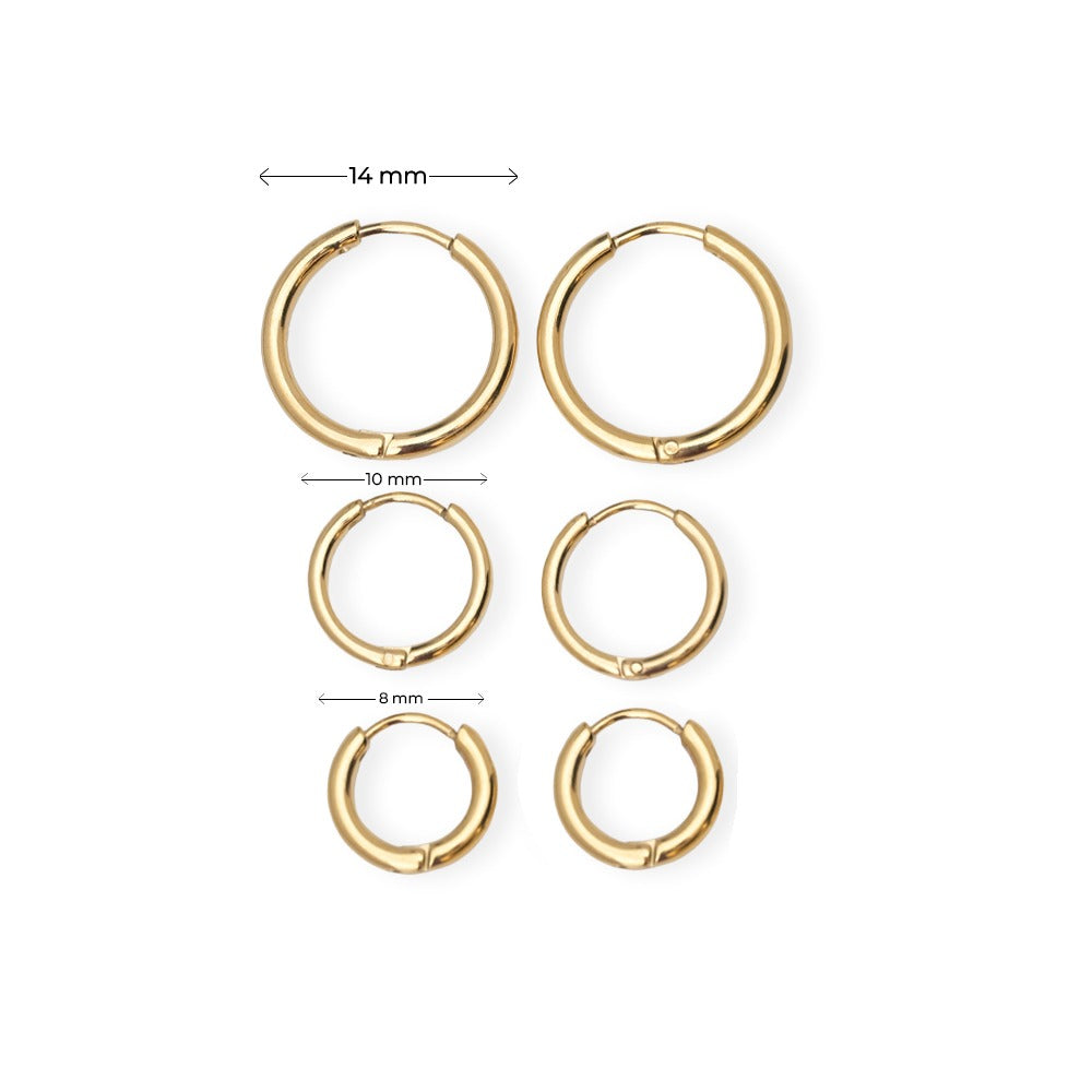 Round Huggie Hoop Earrings