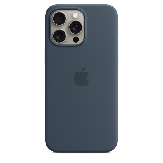 iPhone¬†15¬†Pro¬†Max Silicone Case with MagSafe - Storm¬†Blue